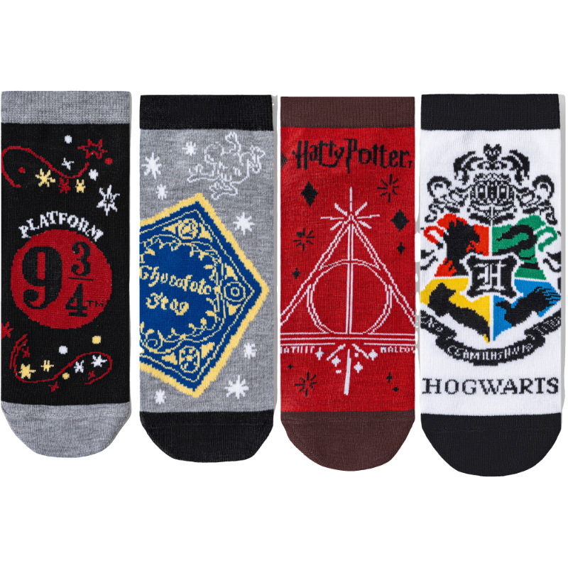 Women's Wholesale Foreign Trade Harry Potter Trendy Socks Wholesale Socks Cartoon Men's Four-Season European and American Boat Socks Invisible Cotton Socks Short Socks