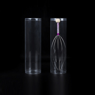 Manufacturer Customized Pvc Cylinder Eight Fish Head Massager Packaging Pet Curling Blister Bucket Cosmetic Packaging