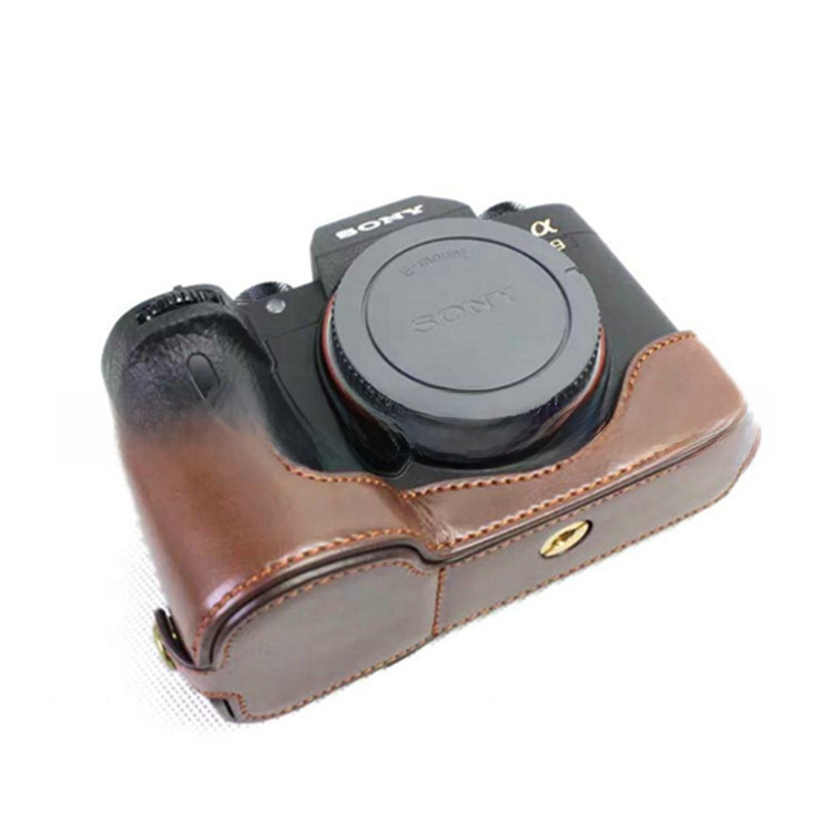 A7RIII A9 가죽 케이스 베이스 A9 마이크로 단일 카메라 가방 A7R3 3 세대 하프 세트 사진 가방에 적합