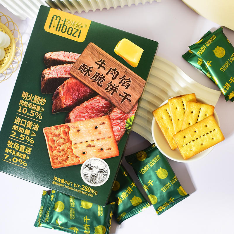 ミバジ ビーフフィリング クリスピーチーズベーコンビスケット 250g クリスピースナック ネットセレブ アフタヌーンティー|undefined