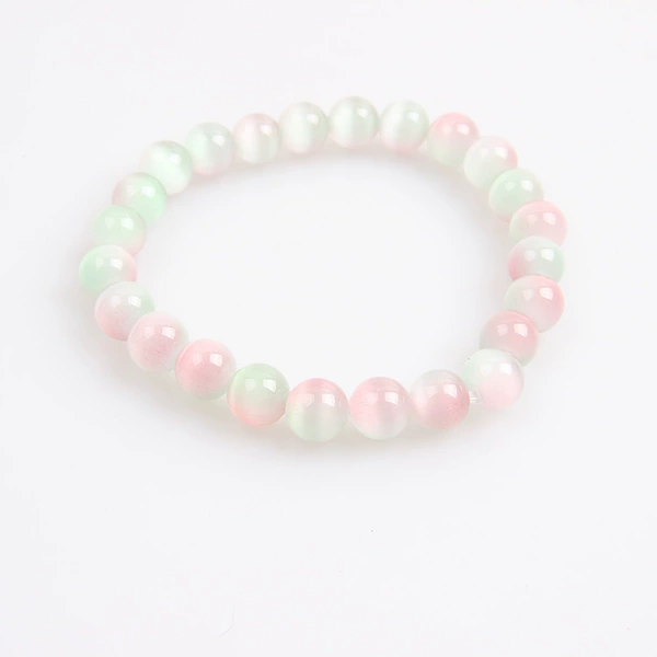 Bracelet natural stone, cat's eye, 8mm, 16 gram