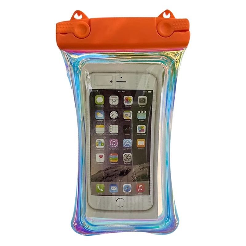 Mobile Phone Waterproof Bag, Airbag Waterproof Case, Touch Screen Compatible, Floating, Swimming, Diving, Hot Spring, Transparent Sealed Laser Phone Case