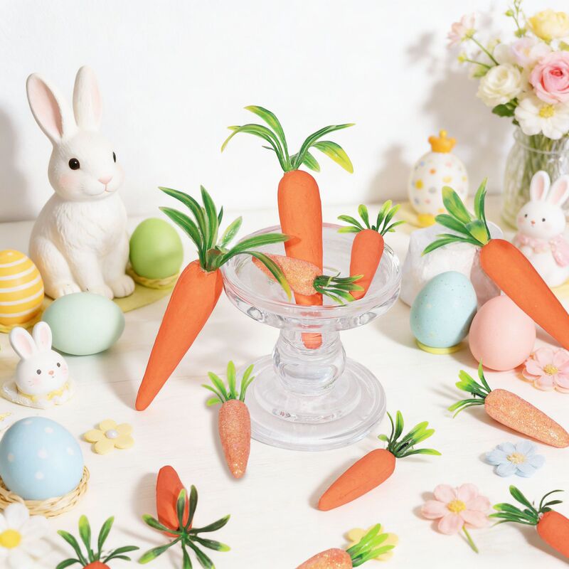 Easter Artificial Foam Carrot Rabbit Table Decoration Holiday Party Scene Setup Colorful Egg Glitter Carrot Easter Artificial Foam Carrot Rabbit Table Decoration Holiday Party Scene Setup Colorful Egg Glitter Carrot