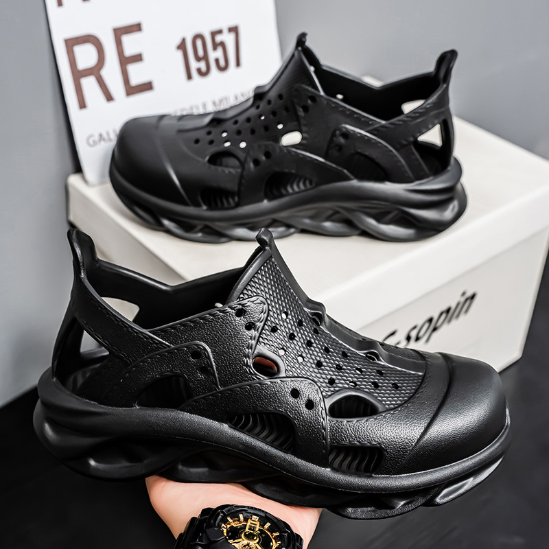 2025 verano zapatos con agujeros de gran tamaño sandalias de nido de pájaro para hombre sandalias EVA ligeras pesca al aire libre vadeo zapatos de río