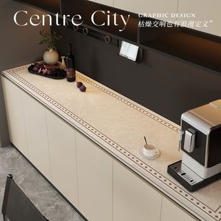 Sideboard Table Mat Light Luxury Advanced Sense Waterproof Dirty Resistant Shoe Cabinet Mat Wine Cabinet Countertop Protection Mat Entrance Table Top Mat
