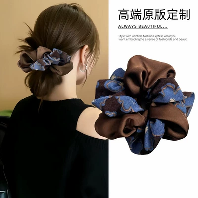 High-End Bun Hair Tie Scrunchie Saç üçün rezinlər