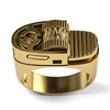 Golden ring, wish, European style, punk style, 18 carat