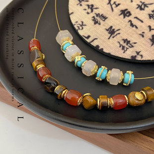 ��Ȼ���V�V��ʯ���黢��ʯ����Ƕ14k��diy�ֹ��������ʽ���L