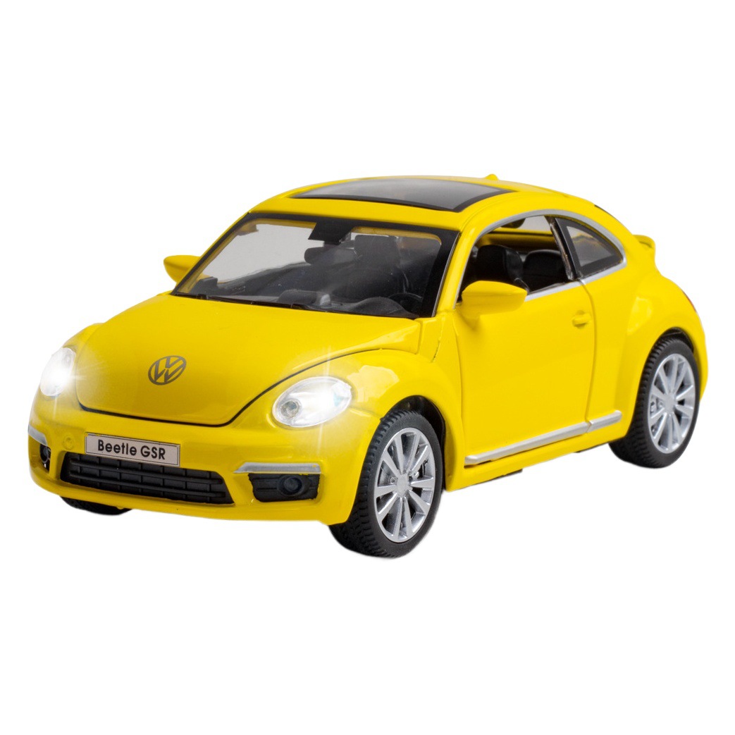 Jiaye aleación coche modelo 1:32 escarabajo sonido luz Tire hacia atrás niño juguete coche música modelo decoración colección