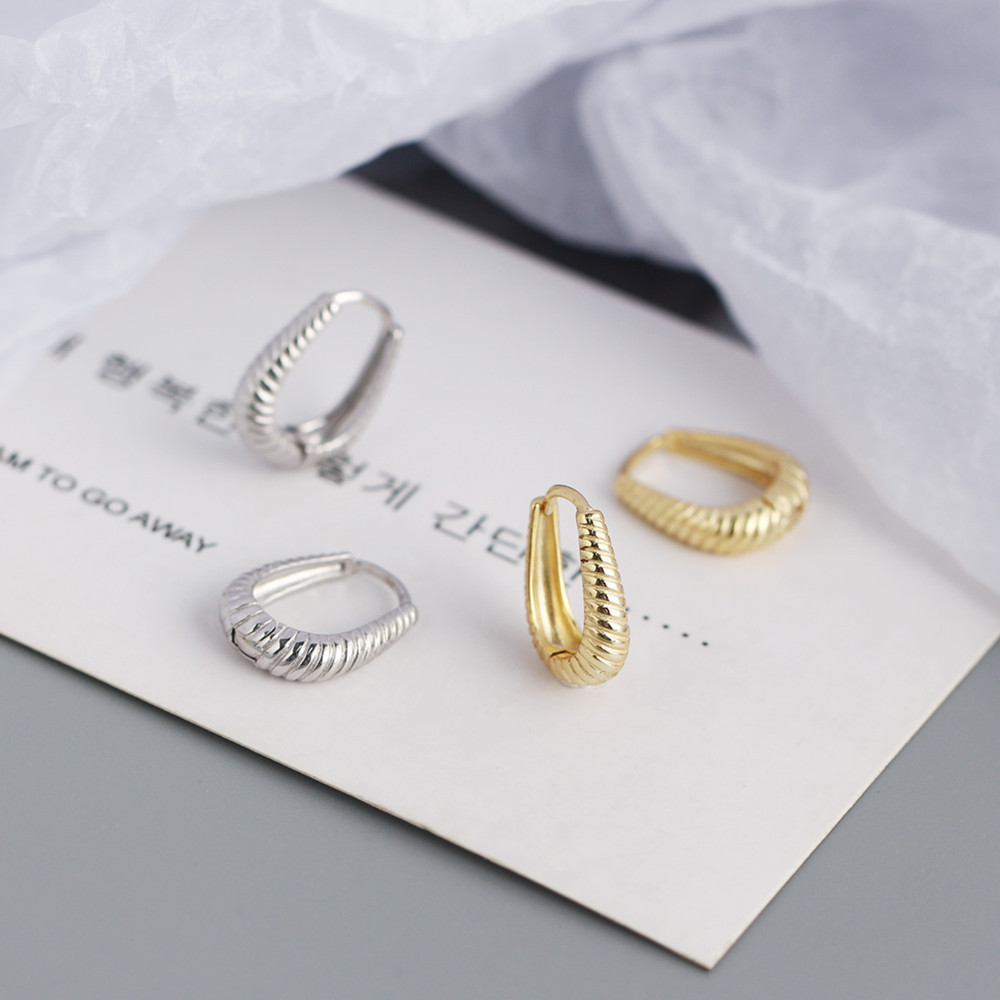 Geometric Fashion 925 Sterling Silver No Inlaid Plating Earrings display picture 5