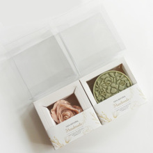 手工皂礼品盒透明抽屉纸盒婚礼伴手礼纸盒白卡纸折叠纸盒免费设计