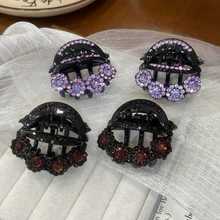 时尚水钻小夹子后脑勺抓夹韩版精致马尾夹顶夹头饰女盘发发卡发饰