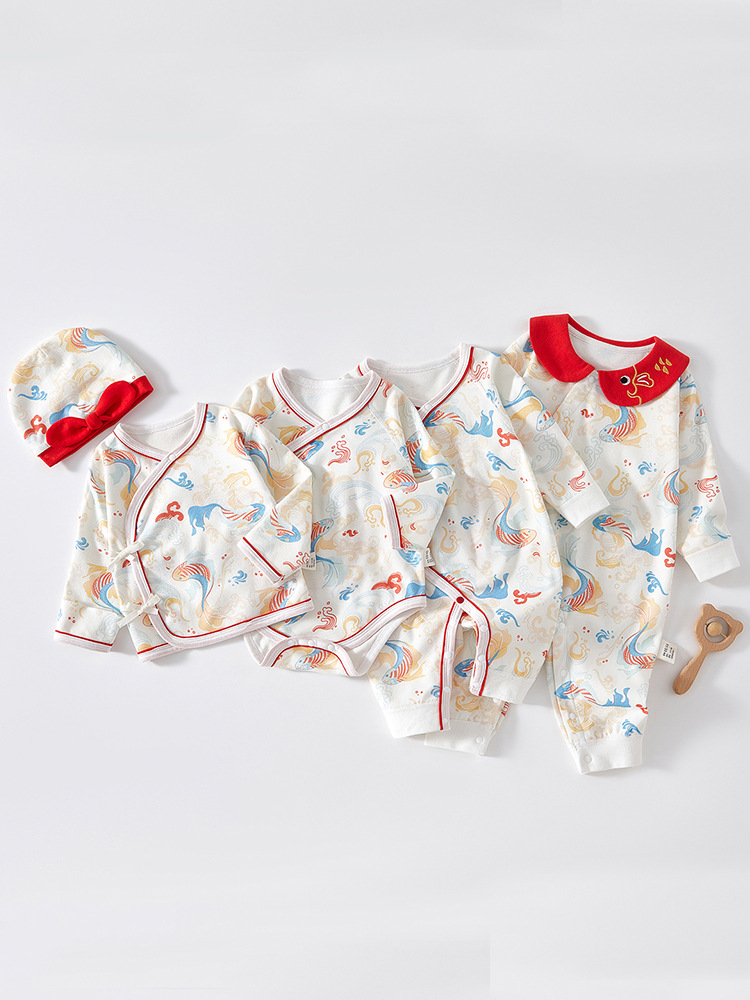 Ropa de bebé recién nacido vaina primavera y otoño algodón mono triángulo mameluco