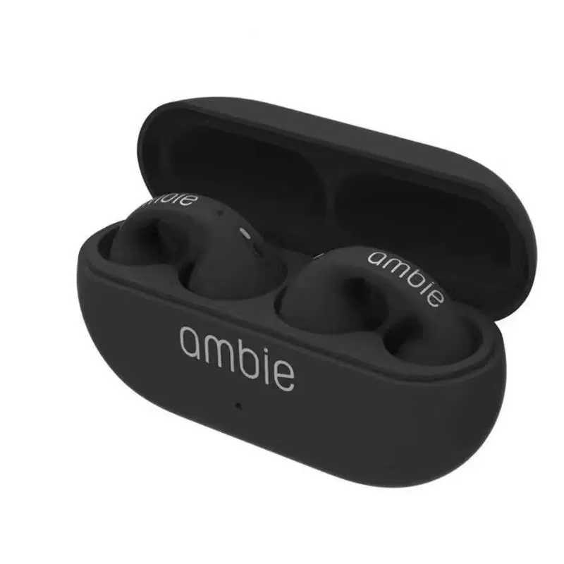 Беспроводные наушники-ушной клипс, стилe ambie, Bluetooth, открытое ухо, черный/белый