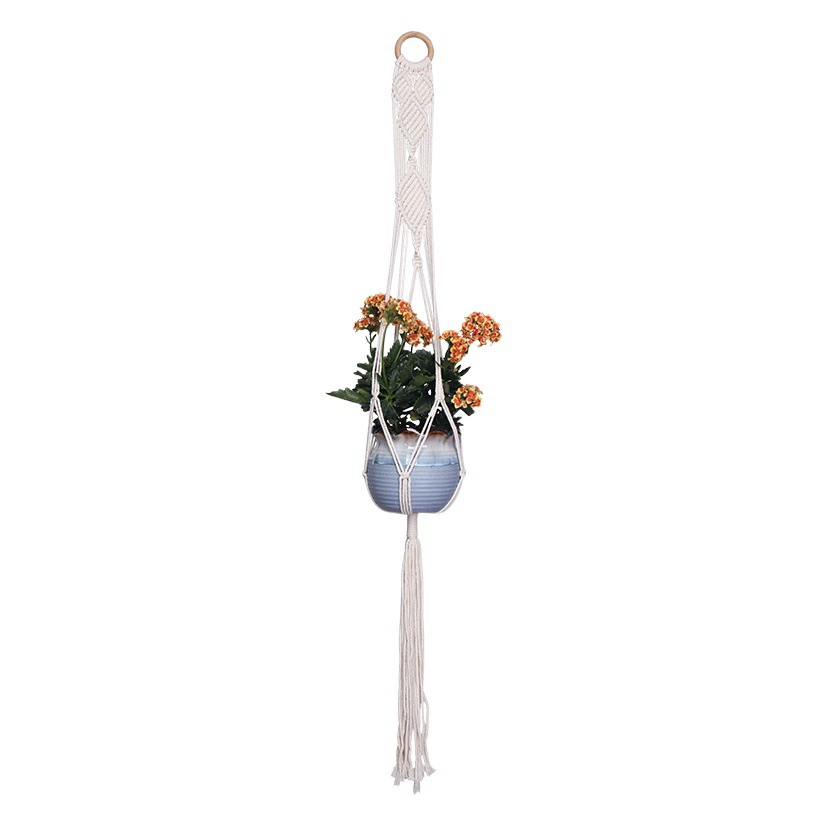 Цветочный горшок Чистый карман Трансграничная садовая подвесная корзина Чистый карман Творческий Зеленый завод Тканый цветочный горшок Висячая корзина Висячий цветочный горшок Чистый карман