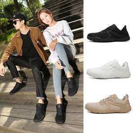 跨境新款男女飞织跑步鞋百搭轻便健步鞋运动宽楦鞋潮流透气休闲鞋