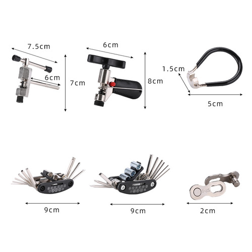 Removal of the central axis crankset flywheel bicycle mountain bike tool chain cutter inner hexagonal wrench spoke wrench bracket