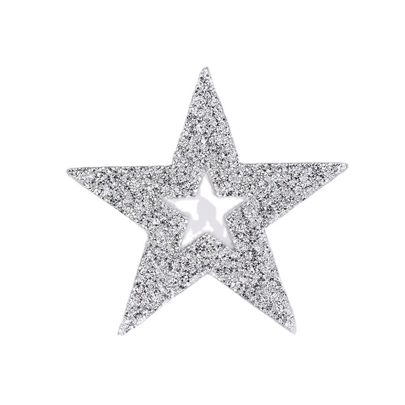 兆顺 Pentagonal hot diamond hot diagram, gel pattern cloth, shoe hat, bag, clothing auxiliary material hot melt glue network patch