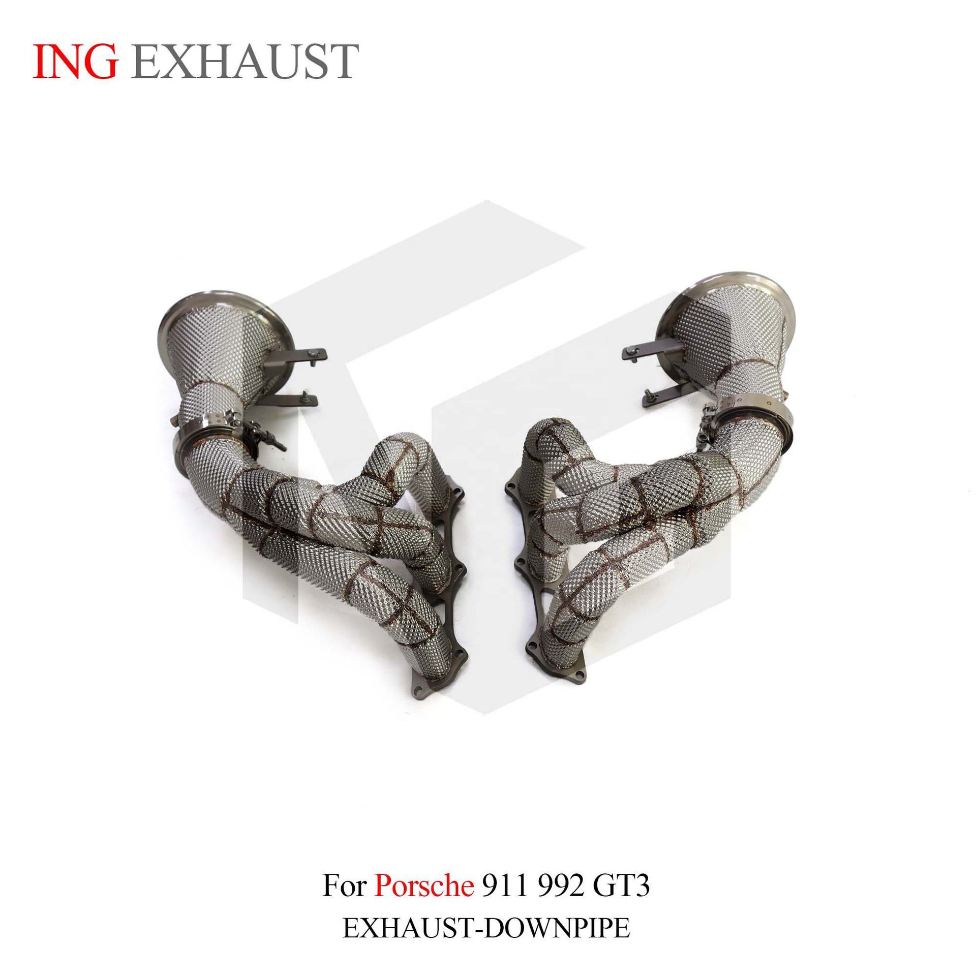 For Porsche 911 992 GT3, Stainless Steel Exhaust System Manifold with Heat Shield