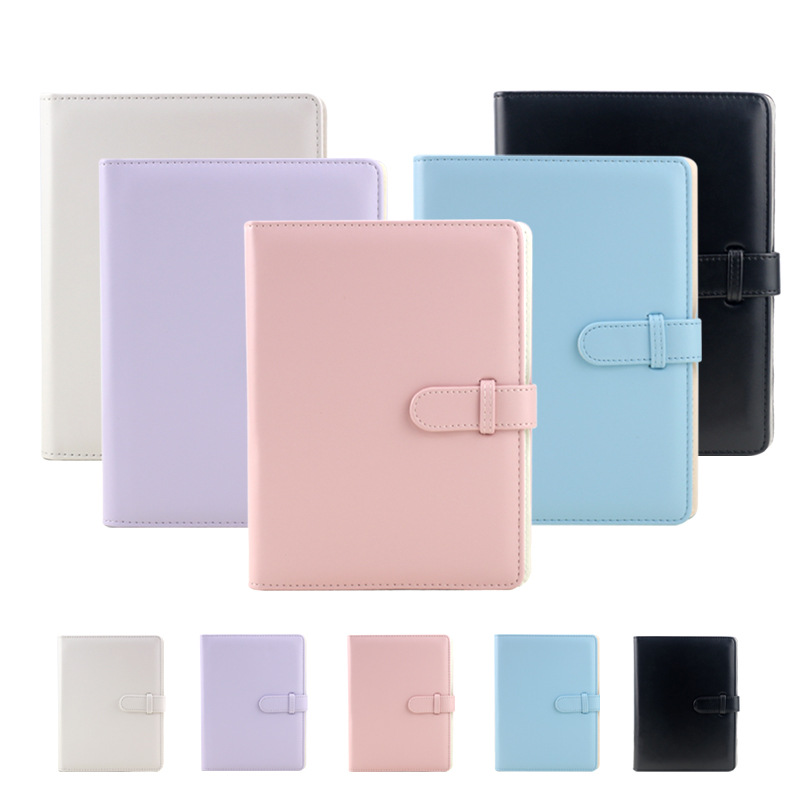 Polaroid álbum de almacenamiento de fotos de 3 pulgadas 128/256 cuero PU color puro almacenamiento de fotos tarjeta de álbum de almacenamiento de tarjetas pequeñas