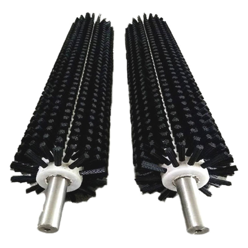 Cepillo industrial rodillo pelo plantación bobinado nylon cepillo rodillo frutas y verduras limpieza cepillo arena pantalla anti-bloqueo eliminación de polvo cepillo rodillo