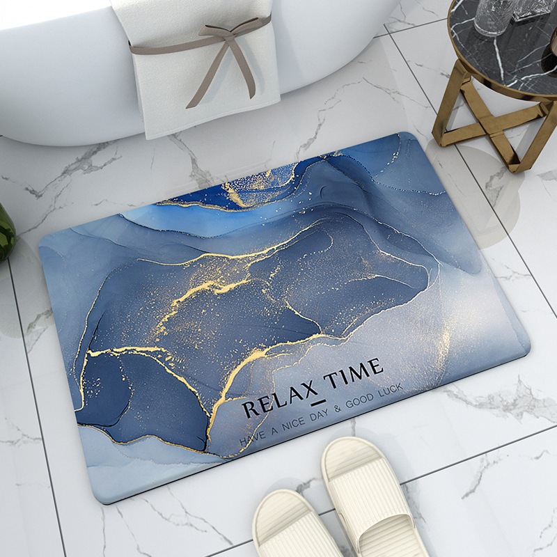 Alfombra de piso absorbente de baño de mármol antideslizante de secado rápido alfombra de piso alfombra de baño
