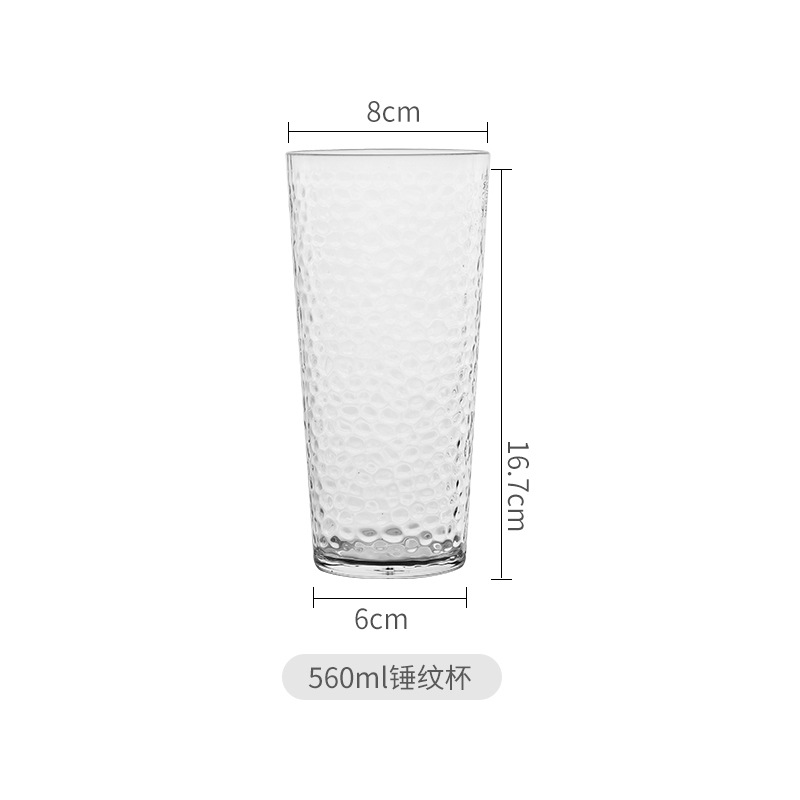 Taza transparente de acrílico bebida resistente a la caída de PC Colin Cup comercial mojito limón leche té batido de leche taza de jugo