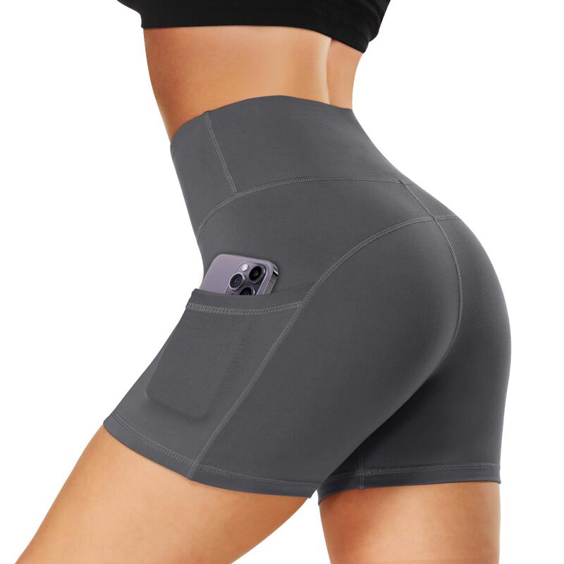 European and American Style Summer Women's High-Waisted Butt-Lifting Leggings with Pockets, Seamless Shaping Shorts, Wholesale Peach Butt Shorts European and American Style Summer Women's High-Waisted Butt-Lifting Leggings with Pockets, Seamless Shaping Shorts, Wholesale Peach Butt Shorts