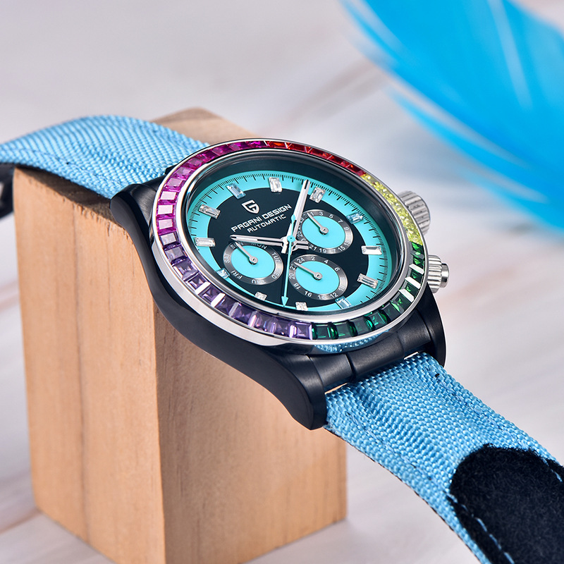 Bojiani Pagani designPD-1732 reloj de hombre reloj mecánico automático de acero inoxidable impermeable reloj hueco