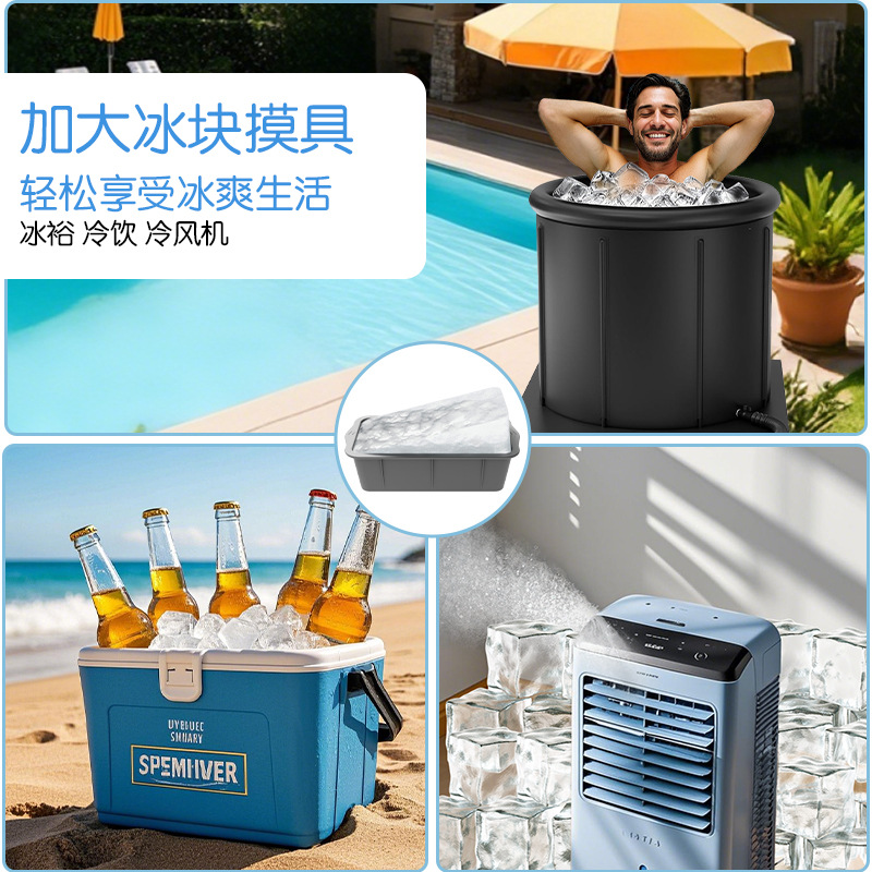 Molde Grande de Silicona para Hielo y Repostería Resistente al Calor
