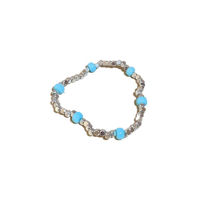 Pulsera de plata rota de perlas de circón de lujo ligero francés, pulsera simple de nicho, pulsera de todo fósforo, joyería de alta gama femenina de verano