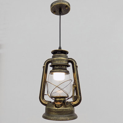 Restaurante retro retro americano café bar farola de hierro forjado campamento al aire libre lámpara