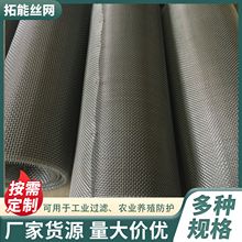 不锈钢工业编织过滤网热镀锌钢丝轧花网猪牛羊养殖防护编织网批发