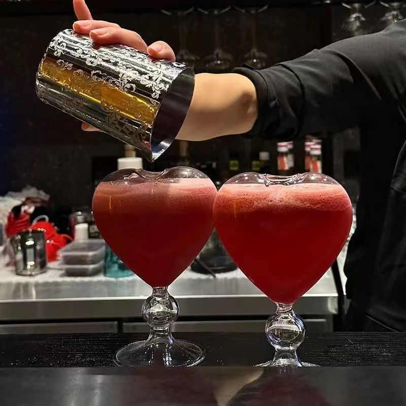 FUENTE fabricante amor cóctel Copa barra personalizada en forma de corazón de cristal creativo regalo Copa