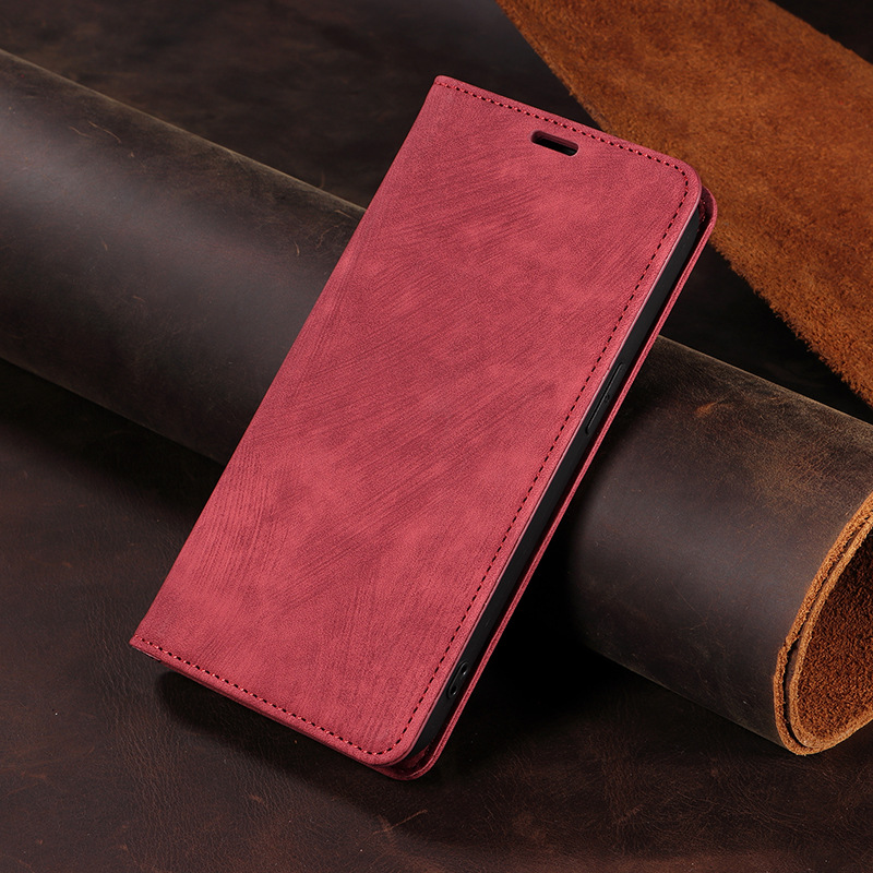 Retro Solid Color Tpu Pu Leather    Phone Accessories display picture 4