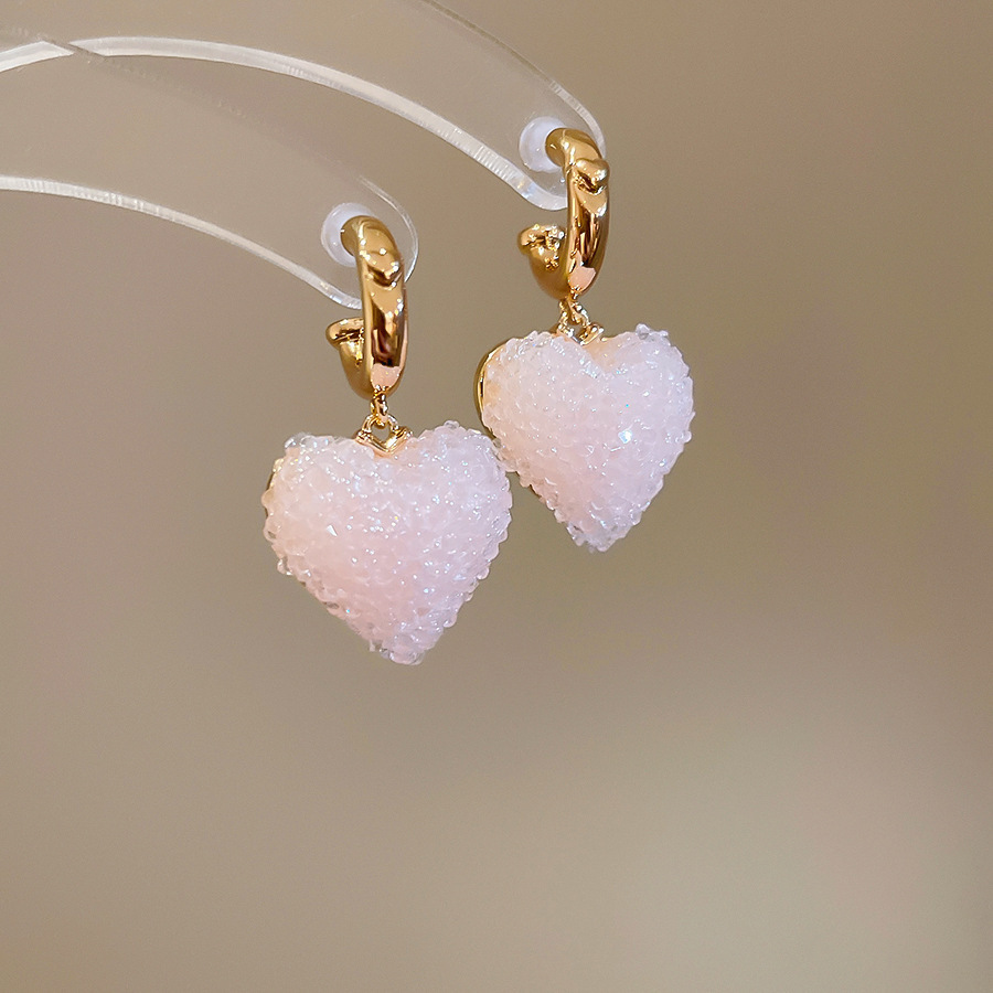 Pendientes de flores de color dopamina Pendientes dulces y frescos de primavera y verano Pendientes pequeños y elegantes de alta gama para mujer