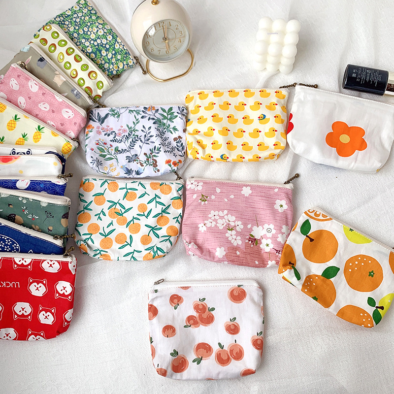 Coin Purse Fabric Women's Cute Mobile Printed Wallet One-piece Square Small Pocket Bag Thin Cute Coin Bag Coin Purse Fabric Women's Cute Mobile Printed Wallet One-piece Square Small Pocket Bag Thin Cute Coin Bag