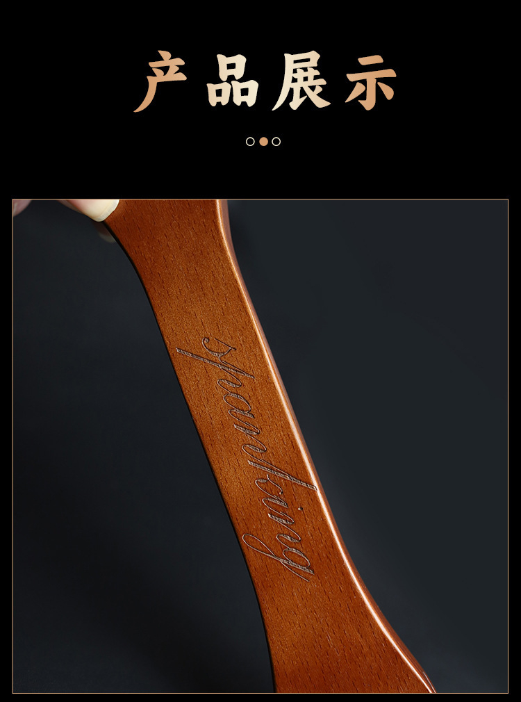 Black Faux Leather Riding Crop Whip with Wooden Handle for Adult Bondage Play — detail image 15