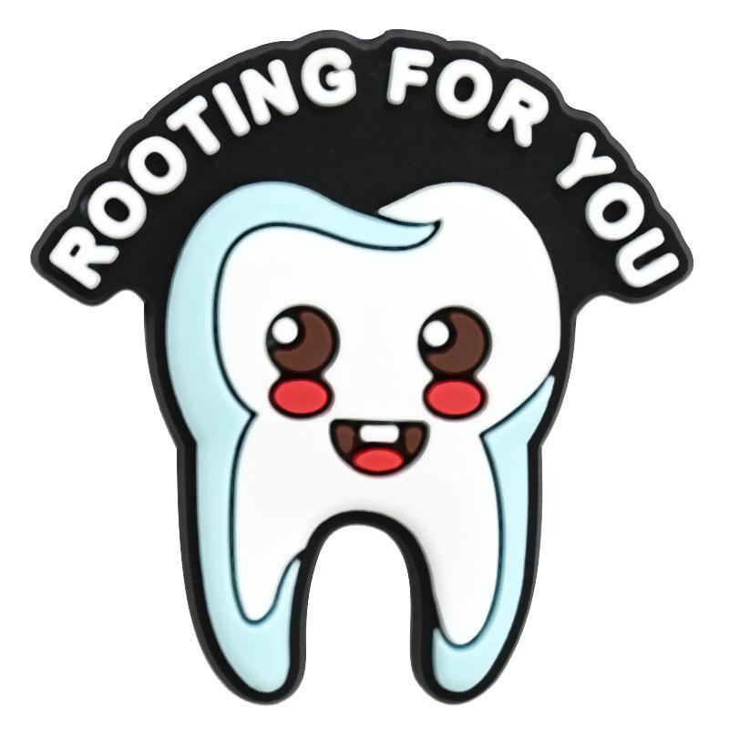 Hebilla de bolsa de agujero, cuidado creativo, zapatos de dientes, accesorios de bolsa de agujero de flor, accesorios de bricolaje, accesorios de zapatos de dibujos animados, accesorios, serie d