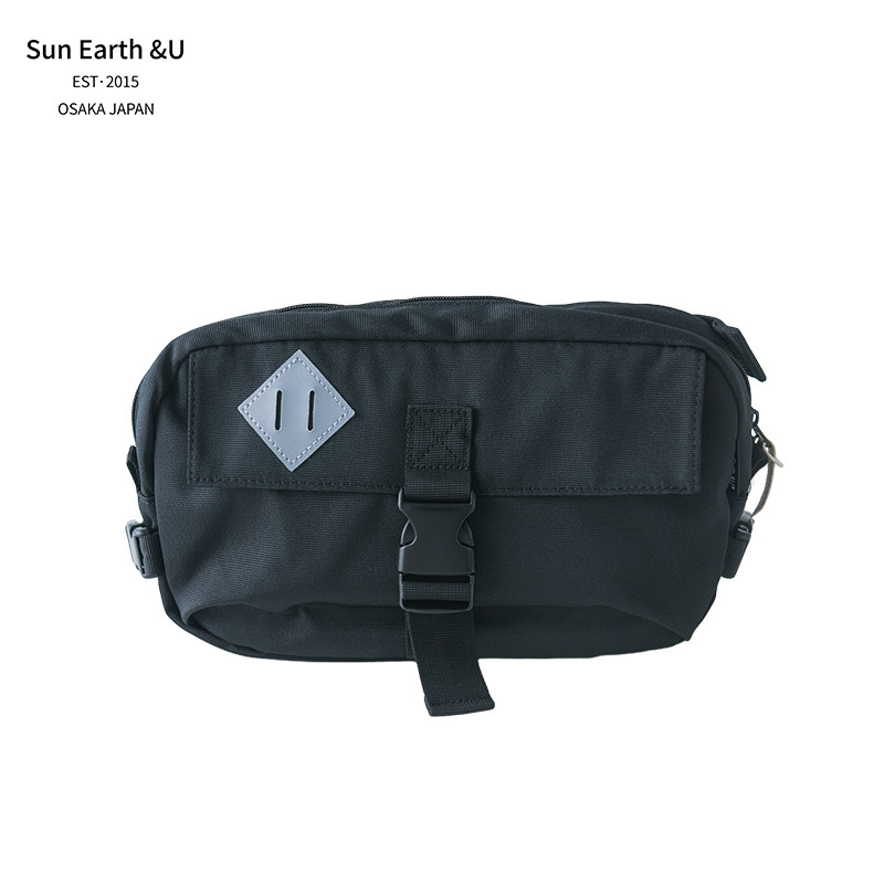Sun Earth & u Bolso bandolera japonés Bolso de pecho Riñonera Tela Oxford anti-salpicaduras de agua de tres uso Transporte de ocio callejero urbano