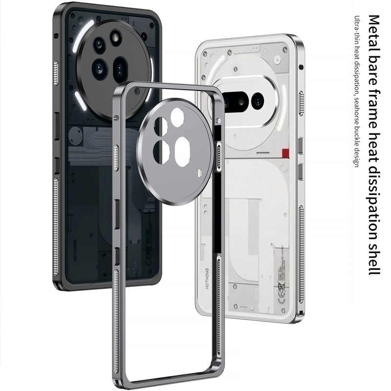 国境を越えた適用NOTHING PHONE3A海馬バックルフレーム携帯電話ケース3APRO金属冷却落下防止シース|undefined