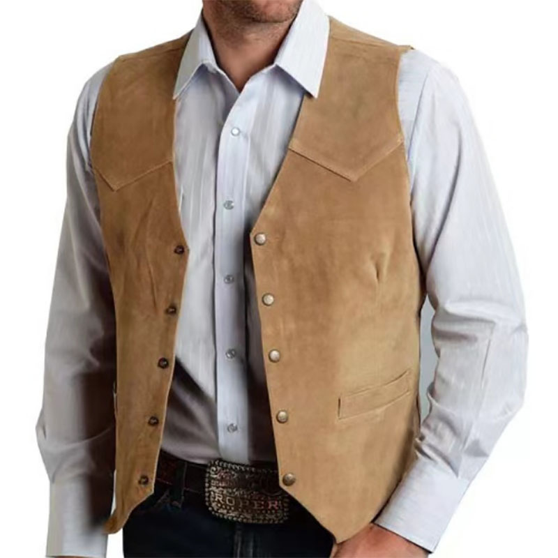 Cross-Border Foreign Trade Men's Clothing Independent Site Men's Casual One-Piece Vest Jacket Yellowstone Slim-Fit Suit Vest