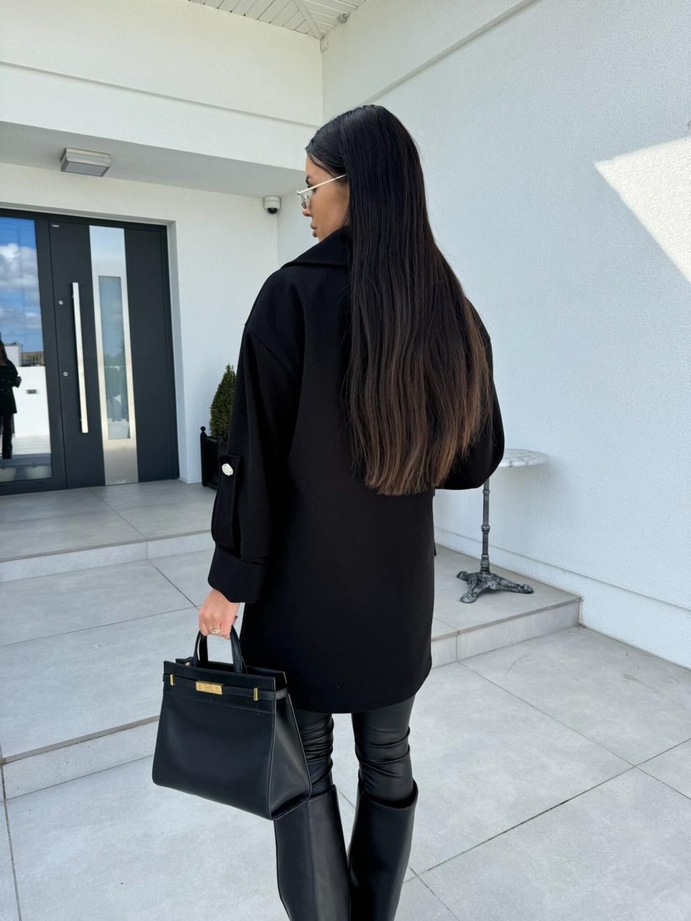 Women's Clothing New solid color H type suit collar woolen coat_voghion.com