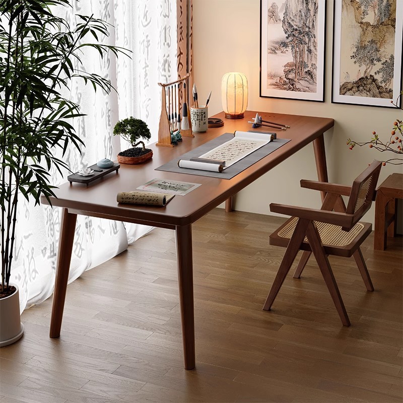 Mesa de caligrafía de madera sólida escritorio de estudio doméstico escritorio