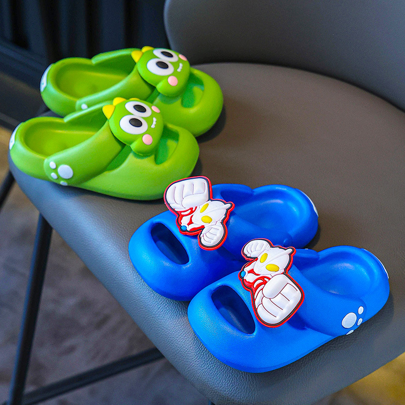 Zapatillas para niños verano antideslizante interior mudo niños al aire libre bebé niños sandalias playa niñas zapatillas de dibujos animados
