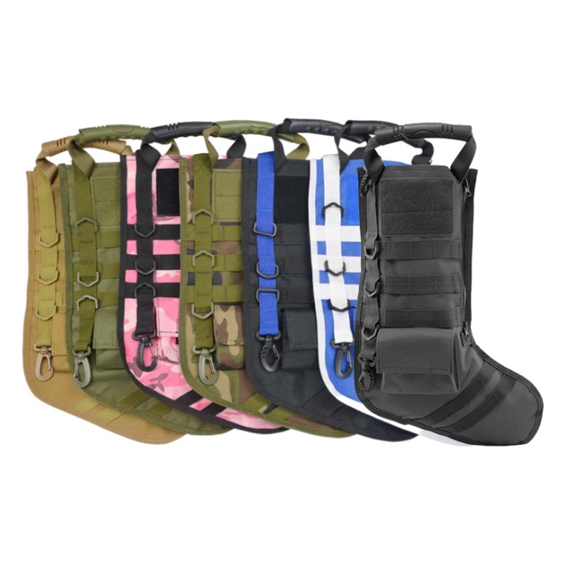Tactical MOLLE bolsa de almacenamiento de Navidad bolsa de almacenamiento de accesorios bolsa militar de Navidad adornos de medias deportes al aire libre adultos Navidad