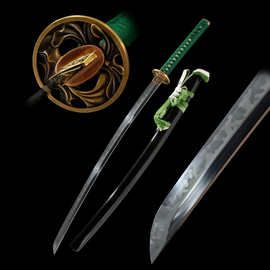 素影打刀T10钢覆土烧刃日本刀冷兵器外贸批发纯铜装katana 未开刃