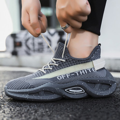 Coconut Shoes 2023 New Thick Sole Men's Flyknit Dad Shoes Breathable Trendy Men's Fashion Casual Sports Shoes