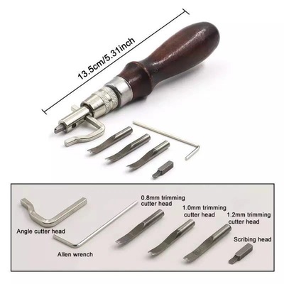 DIY皮革7合一挖槽 压边削边器 边线 开槽器新款上市|ms