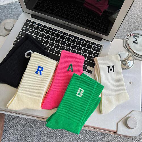 Autumn and winter socks, mid-length cotton socks, Korean trendy outer wear socks, versatile long-tube socks for women, wholesale